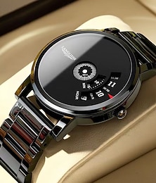 abordables -Reloj de cuarzo para hombre, ligero, de lujo, de acero inoxidable, edición coreana, para estudiantes, resistente al agua, moderno y a la moda.
