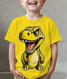 levne -Chlapecké 3D Dinosaurus Tričko Košilky Krátký rukáv Léto Jaro Módní Základní Děti 4-12 let Tričkový Venkovní Ležérní Denní Běžný