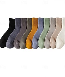 abordables -Hommes 1 Paire Chaussettes Chaussettes invisibles Noir Blanche Couleur Uni École Formel Extérieur Fin Été Printemps Automne Quotidien Occasionnel