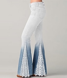 お買い得  -レトリ／ヴィンテージ ボヘミアン 1970年代 ベルボトムパンツ フレアパンツ ヒッピー ミッドライズ 女性用 ハロウィーン カーニバル バケーション 日常着 音楽祭 大人 パンツ