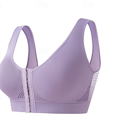 voordelige -Dames Zomer tops Strakke tops Effen Kleur Sport Casual Mouwloos Mouwloos U-hals Croptops Sportschool Zwart Wit Paars Fuchsia Beige Zomer