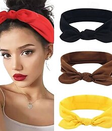economico -Fasce per capelli con fiocco per donne e ragazze, fasce larghe per capelli da donna, fasce per capelli elastiche morbide e antiscivolo, bandane turbanti da palestra, fasce per capelli, accessori per