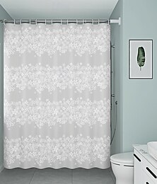 abordables -Rideaux de douche PEVA rideau de bain résistant à l'eau pour la douche et la baignoire avec crochets extra long 240cm