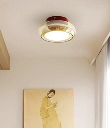 economico -Plafoniera a LED con 1 luce, 20 cm, design ad anello, luci da soffitto in metallo, per corridoio, veranda, bar, loft creativo, lampade da balcone, 110-240 V