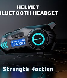 halpa -k09-kypärän bluetooth-kuulokkeet reaaliaikaisella intercomilla, FM-radiolla, melunvaimennuksella, IPX8-vedenpitävyydellä ja pitkällä akulla moottoripyöräilyyn