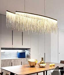 abordables -Lustre suspendu doré de 85 cm avec ampoules à plusieurs abat-jour, finition bronze huilé, style chic et moderne, effet feu d'artifice, 110-120 V ou 220-240 V.