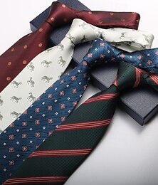 economico -Per uomo Cravatte Moda Affari Jacquard Motivo Ricevimento di matrimonio Abbigliamento quotidiano