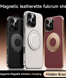economico -Custodia magnetica in pelle per iPhone 16/15/14/13 Pro Max – cover posteriore antiurto con supporto ad anello, supporto per ricarica wireless