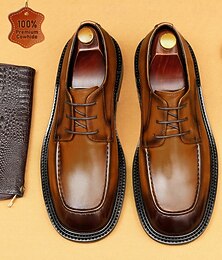 preiswerte -Herren-Slipper aus poliertem braunem Leder – elegantes, bequemes Schuhwerk für Abendpartys, Gesellschaftstanz und Galaveranstaltungen