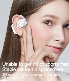 Недорогие -by99 открытые беспроводные наушники bluetooth 5.3 – спортивные наушники с креплением-крючком tws, водонепроницаемость ipx5, шумоподавление, длительный срок службы батареи, совместимы с ios android