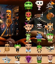 abordables -Calendrier de l'Avent Tung Tung Tung Sahur, ornements en acrylique 2D, calendrier de l'Avent pendentif 24 jours de brainrot italien, coffret cadeau unique de 24 jours de surprises, amusant &ensembles