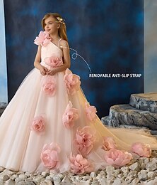 economico -Bambino Da ragazza Abito da damigella Abito per la prima comunione Vestito da festa Tinta unica Senza maniche Manica lunga Prestazioni Matrimonio Feste Retato Da principessa Dolce Retato Fino a met