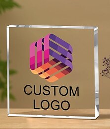 お買い得  -パーソナライズされたアクリルロゴプレート、カスタム写真とテキストプレート、コレクターフィギュア、デスクまたは棚の装飾用のディスプレイサイン