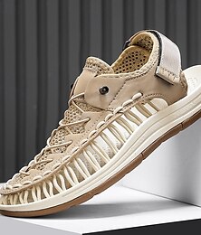billige -herresneakers i beige og brune sportssko med strikket overdel og fleksibel såle for utendørsaktiviteter og daglig bruk