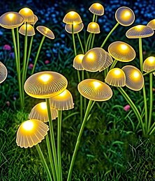 ieftine -2 buc lumină solară tip ciupercă pentru alee, lumină de gazon pentru exterior, lumină impermeabilă pentru grădină, lumină pentru casă, curte, camping, vacanță, peisaj decorativ, lumină