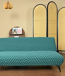 economico -Copridivano, copridivano futon per divano letto senza braccioli, copridivano elasticizzato senza braccioli, motivo jacquard in spandex, caratteristica elastica per divano letto pieghevole.