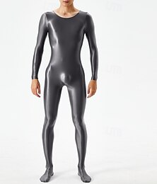 preiswerte -Zentai-Anzüge Catsuit Bodysuit Glänzendes Finish Herren Shinny Nasser Look Einfarbig Kostüm für Nachtclub Pride Parade Pride-Monat Halloween Karneval Erwachsene