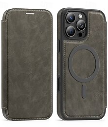 economico -telefono Custodia Per Apple AirTag iPhone 16 Pro Max Plus iPhone 15 14 Pro Max Plus iPhone 13 12 Pro Max Custodia ad adsorbimento magnetico Custodia a Flip Supporta la Ricarica Wireless Slot per