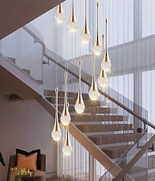 economico -Lampada a sospensione a LED dimmerabile con 3/5/6/8/10/12/16/20 luci in cristallo per isola cucina moderna, illuminazione a sospensione regolabile per isola cucina, lampadario a LED nero oro per sala