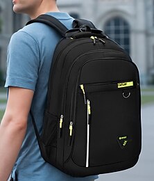 baratos -mochila masculina resistente à água com vários compartimentos, grande capacidade e faixas refletivas para viagens, escola e uso ao ar livre