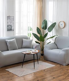 abordables -Funda de sofá para sala de estar, protector de muebles elástico de 4 plazas, funda de sofá de dos plazas a prueba de polvo, funda todo incluido, protector de muebles, fundas de silla para sala de