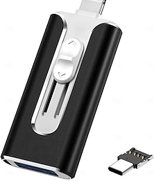 Недорогие -usb 8-контактный usb 3.0 4 в 1 мобильный телефон компьютер u-диск с адаптером type-c, карта памяти для легкого резервного копирования фотографий и видео, plug and play