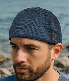 abordables -Gorro Docker de malla transpirable para hombre: gorro de verano ligero y ajustable para exteriores, ropa de calle y estilo casual diario.