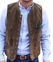 economico -Oktoberfest Gilet tradizionale bavarese Bavarese Tedesco Monaco di Baviera Prati Per uomo Matrimonio Feste Panno in stile tradizionale