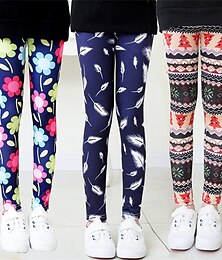 voordelige -Kinderen Voor meisjes Legging Bloemig Dagelijks School 4 jaar + Lente Meerkleurig Rood Marineblauw