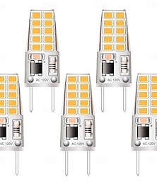 economico -Lampadine a LED G8 dimmerabili 120 V T4 JCD tipo bispina attacco G8, 3 W equivalenti a lampadine alogene da 20 W-25 W, bianco caldo, per luce sottopensile, luce sottobanco, 5 pezzi