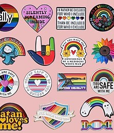 billige -Pride måned LHBTQ regnbue pin for kjærlighet, enhet og stolthet ca. 3x3cm