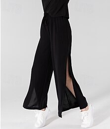 economico -Per donna Taglia standard asiatici Chinos Pantaloni Larghi Leggero Casual Lunghezza intera Vita AltaPantsSan Valentino Tinta unita Coulisse Spacco Traspirante Asciugatura Rapida Leggero Micro-elastico