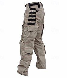 economico -Per uomo Pantaloni Cargo Pantaloni tattici Pantaloni Pantaloni mimetici Bottoni Multi-tasche Semplice Indossabile All'aperto Quotidiano Campeggio & Escursionismo Moda Classico Nero Verde militare