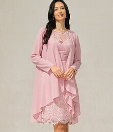 economico -Per donna Top Eleganti Top fluidi Top in chiffon Elegante Manica Lunga Asimmetrico Top lunghi Ospite di nozze Rosa cipria Estate Primavera Autunno