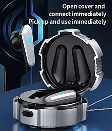 abordables -Auriculares para Juegos Inalámbricos Bluetooth 5.3 Baja Latencia Táctil por Huella Digital Decodificación Dual Sonido H+ Micrófono Sin Ruido para Móvil y PC