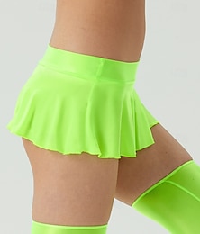 economico -Minigonna lucida da donna - gonna a pieghe in spandex metallizzato per parate dell'orgoglio, feste al neon, rave, spettacoli drag e festival EDM