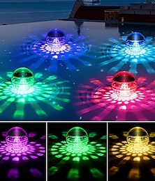 economico -2 luci subacquee galleggianti per piscina, luci solari a LED che cambiano colore, IP67 impermeabili, per piscine termali all'aperto, giardini e vasche idromassaggio, luci per fontane, feste in spa