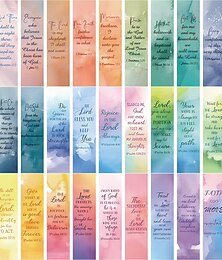 abordables -Lot de 30 marque-pages bibliques, marque-pages aquarelles esthétiques avec versets bibliques pour journalisation, scrapbooking, lecture, marque-pages chrétiens en papier pour femmes & les adolescents