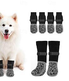 abordables -Calcetines antideslizantes para perros que evitan que se laman las patas, zapatos para perros en pavimento caliente, botines para perros pequeños, medianos y grandes, botas con control de tracción