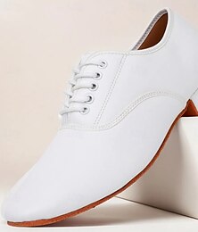 お買い得  -男性用 オックスフォードシューズ 靴 クラシック ディスコダンス PUレザー レザー 高通気性 快適 すべり止め 靴紐 ブラック ホワイト 秋 冬