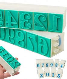 preiswerte -Zahlenstempel-Set mit Gummikopf – große, abnehmbare Stempel mit arabischen Ziffern (0–9), Kombinationszahlenstempel zum Basteln von Karten