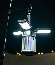 abordables -Lampe anti-moustiques électrique avec lampe de camping, lampe anti-moustiques d'extérieur, double fonction anti-insectes et lanterne de camping, portable et rechargeable pour l'arrière-cour, le