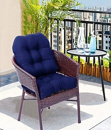 economico -Cuscini per sedie da esterno impermeabili, set da 2, cuscini per sedie da patio a forma di U da 19" x 19", per sedie da giardino, per mobili da giardino, decorazione per la casa e il giardino.