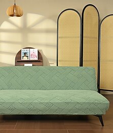 billiga -Stretchigt armlöst futonöverdrag jacquard bäddsoffa överdrag tvättbart futon madrassöverdrag fläckbeständigt möbelskydd med elastisk botten
