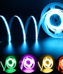 cheap -24V COB LED Strip Light 65.6ft (2 Rolls of 32.8ft) Kit Cuttable 11W/M 320LEDs/M CRI 93 LED Tape Lights with Power Supply for Bedroom Kitchen Living Room Ceiling