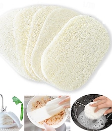 economico -5 pezzi di spugna per lavare i piatti in luffa, spugna per strofinare, strofinaccio per piatti, facile da pulire, spugna per strofinare, spazzole per la cucina.