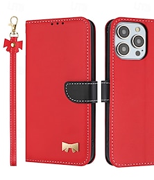 abordables -Funda para iPhone 16, 15, 14, 13, 12 Pro Max con correa cruzada, funda tipo billetera con tarjetero, piel sintética resistente a los golpes.