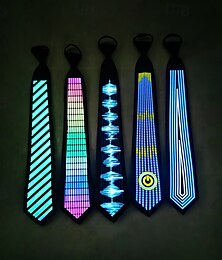 abordables -Cravates lumineuses pour homme, 3 modes de flash, commande vocale