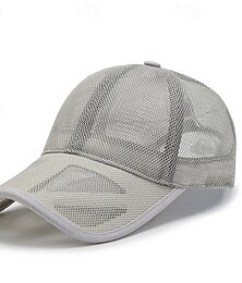 abordables -Gorra de Béisbol Gorra de tenis Hombre Casquillo Color sólido Protección Solar Transpirable Dispersor de humedad para Tenis Béisbal Corriendo Verano Negro Verde Ejército Azul Marino Oscuro