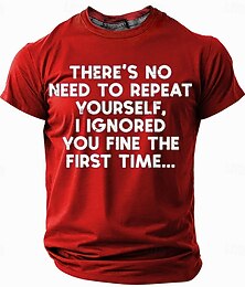 levne -Pánské tričko vtipné sarkastické grafické tričko - krátký rukáv s kancelářským humorem "Ignoroval jsem tě poprvé".